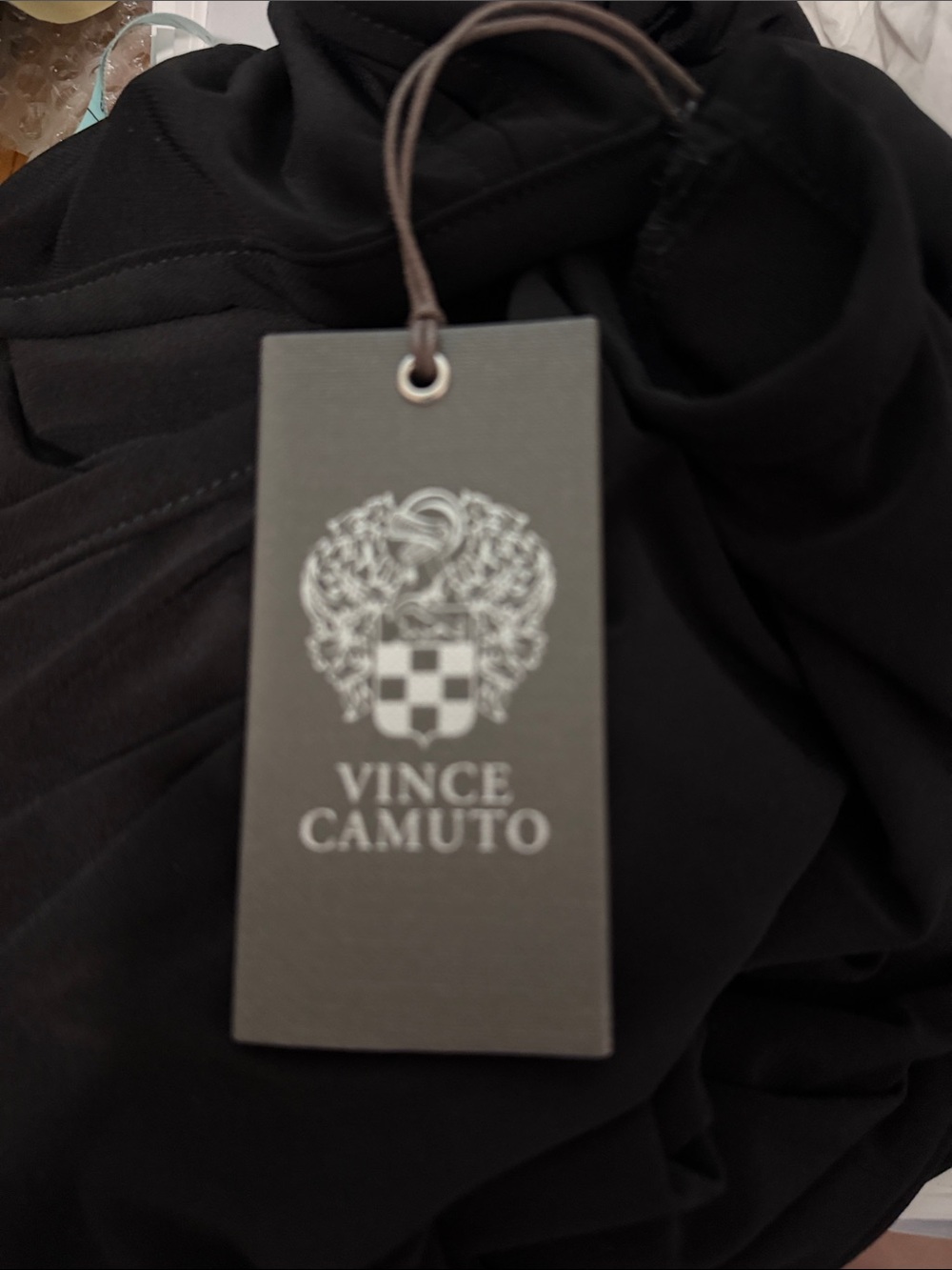 Vince Camuto Petite Black A-line silhouette Keyhole Maxi Dress Sz PM NWT - Picture 9 of 10